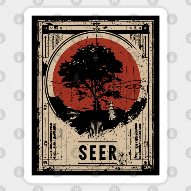 SEER – Futuristic Vision & Urban Prophet Poster Sticker by TuncGK